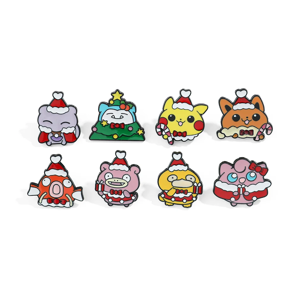Embroidery Garment - 8 Pcs 크리스마스 슬로우포크 브로치 귀여운