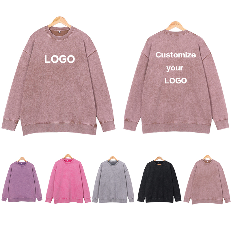 Embroidery Name Designs - 순면 세탁 고민 라운드넥 맨투맨, 빈티지