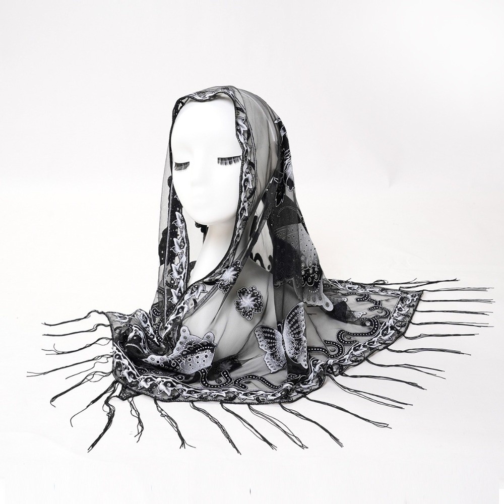 럭셔리 플라워 레이스 속이 비치는 스카프 나비 자수 태 - Embroidery Hoop Square 리뷰 및 가격