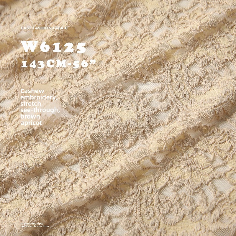페이즐리 자수 탄성 자카드 원단, 부드러운 니트 퍼스펙 - Embroidery Veil 리뷰 및 가격