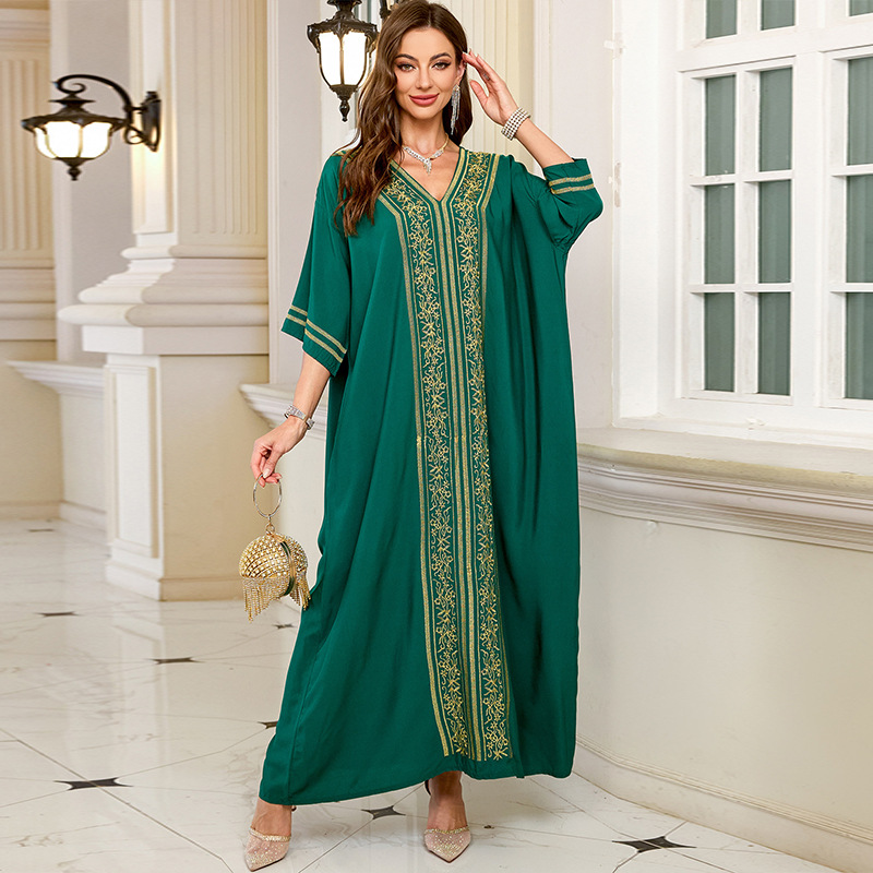 수영복 커버업 자수 V넥 반팔 여성용 카프탄 드레스 - Embroidery Kaftan 리뷰 및 가격