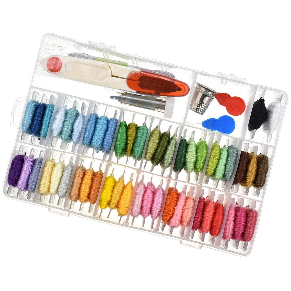 50가지 종류의 자수 키트 용품, 패턴이 포함된 초보자 - Embroidery For Beginners 리뷰 및 가격