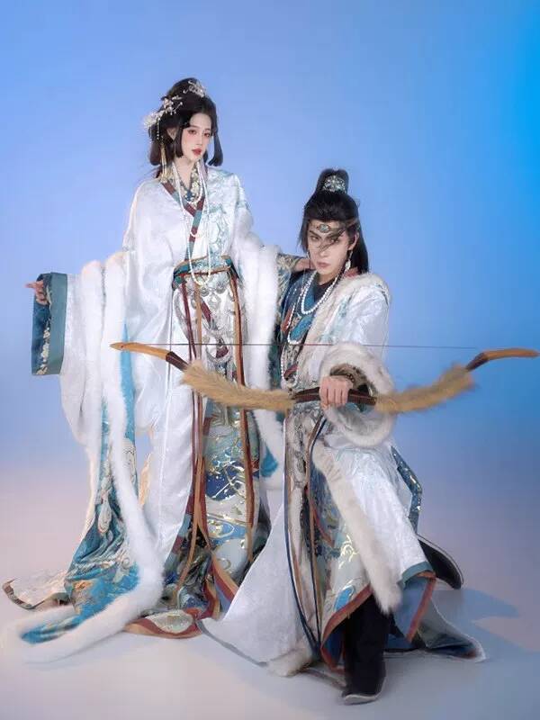 새로운 Hanfu 여성 Zhan Guo Robe Azu - Embroidery Cotton 리뷰 및 가격