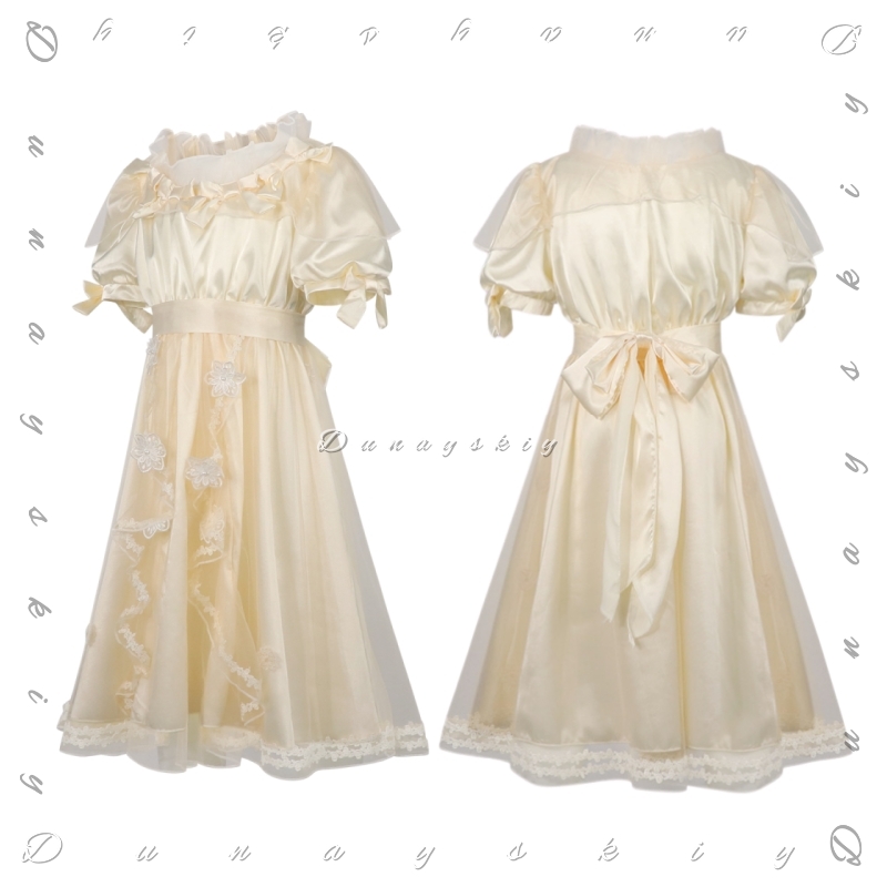 Identity V 어린 소녀 오이디푸스 코스프레 의상 - Embroidery Yellow Dress 리뷰 및 가격