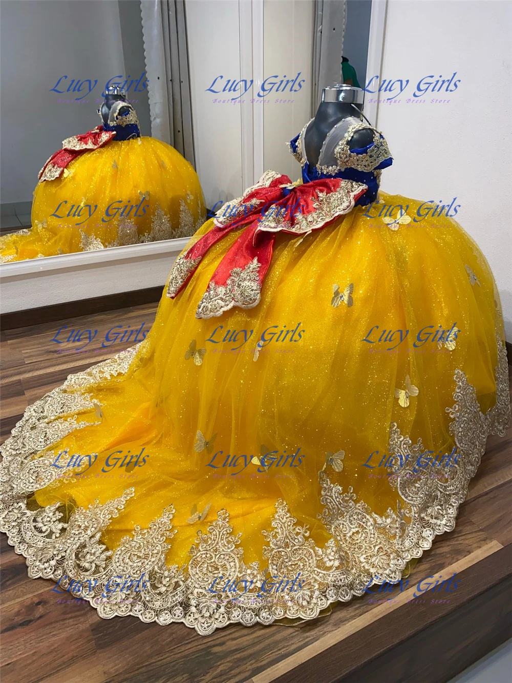 품질 나비 아플리케 사랑스러운 꽃 소녀 드레스 노란색  - Embroidery Yellow Dress 리뷰 및 가격
