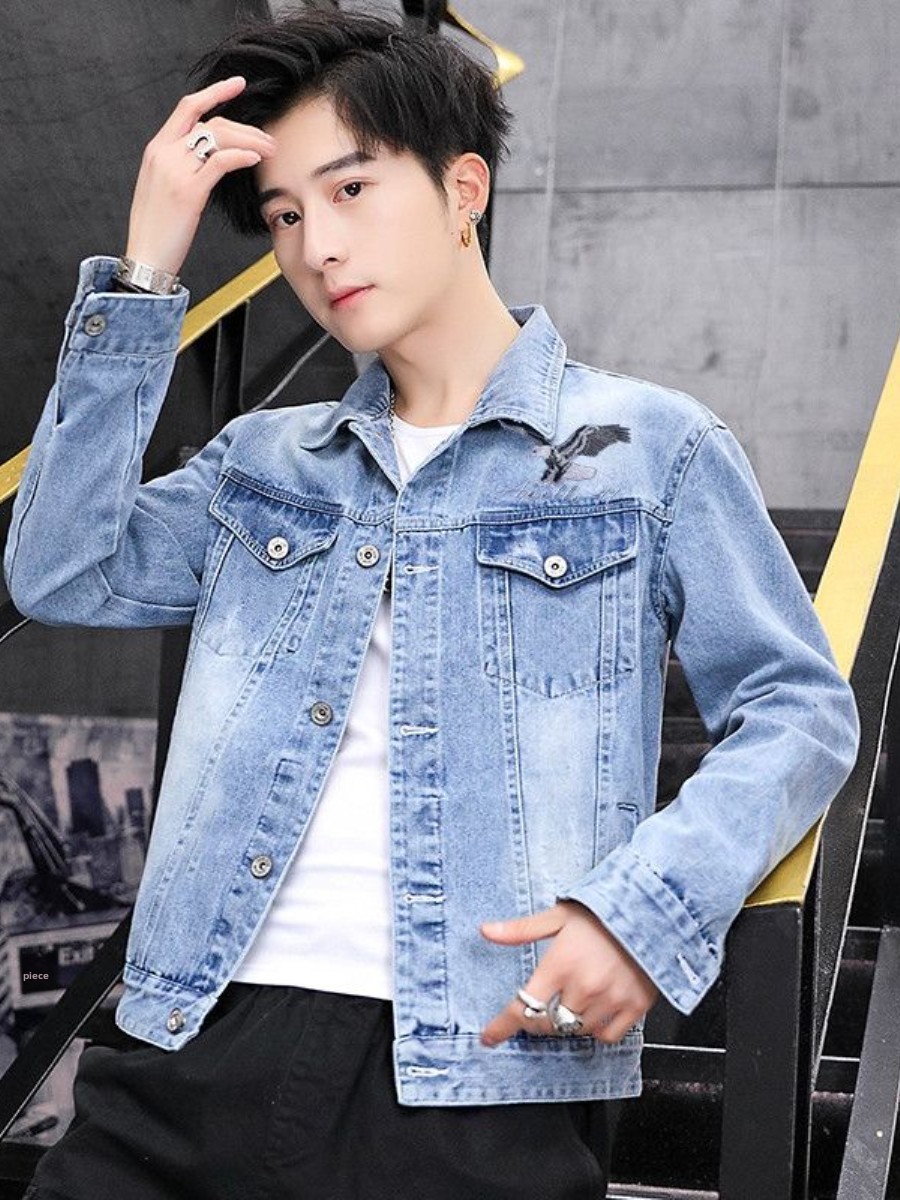 새로운 2026 남성 데님 재킷 봄 가을 자수 고급 청 - Embroidery Jeans 리뷰 및 가격