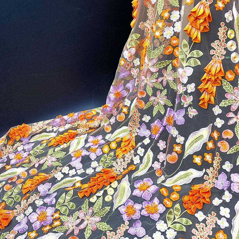 고밀도 노란색 풍경 핸드 네일 플라워 3D 화려한 자수 - Embroidery Yellow Dress 리뷰 및 가격