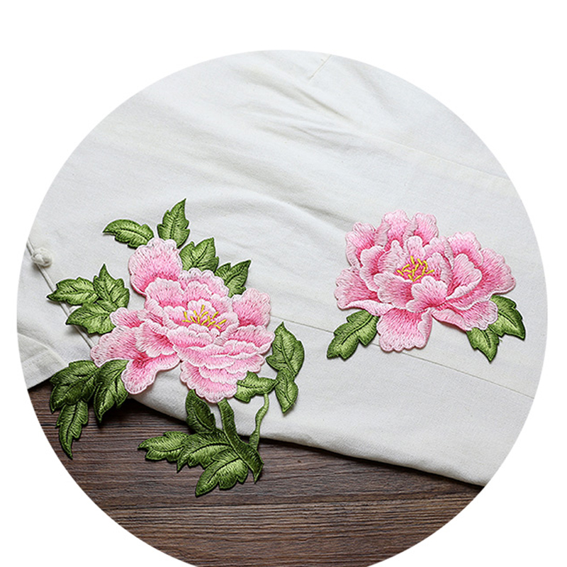 1 쌍 레드 핑크 옐로우 자수 꽃 패치 웨딩 드레스 D - Embroidery Yellow Dress 리뷰 및 가격