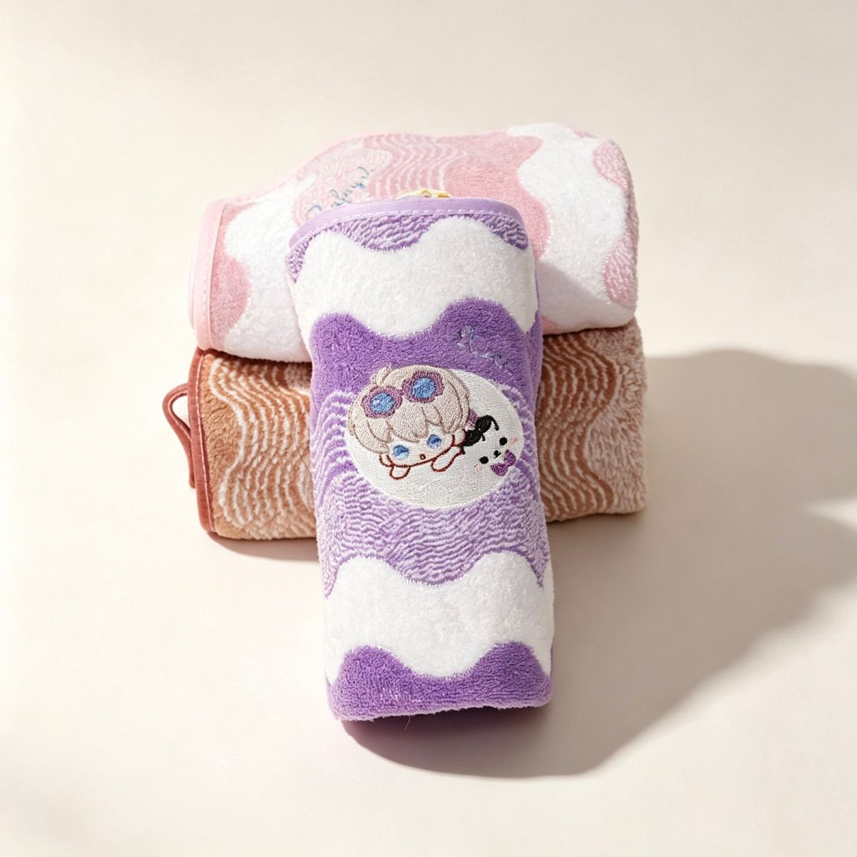 애니메이션 러브 앤 딥스페이스 코랄 플리스 핸드 타월  - Embroidery Thread 리뷰 및 가격