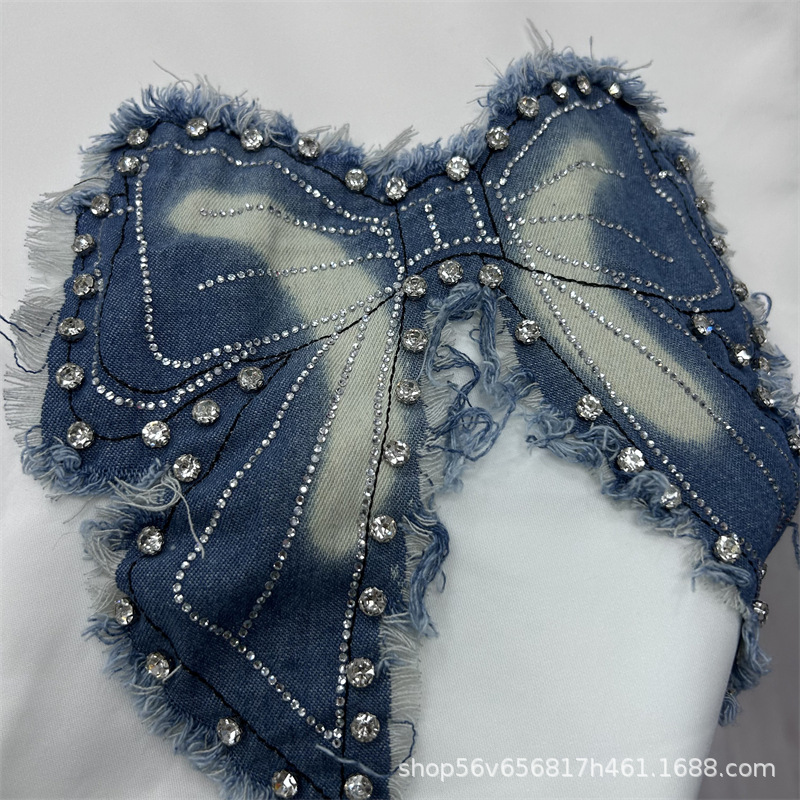 새로운 봄 여름 루즈핏 여성 투피스 세트 자수 나비 화 - Embroidery Jeans 리뷰 및 가격