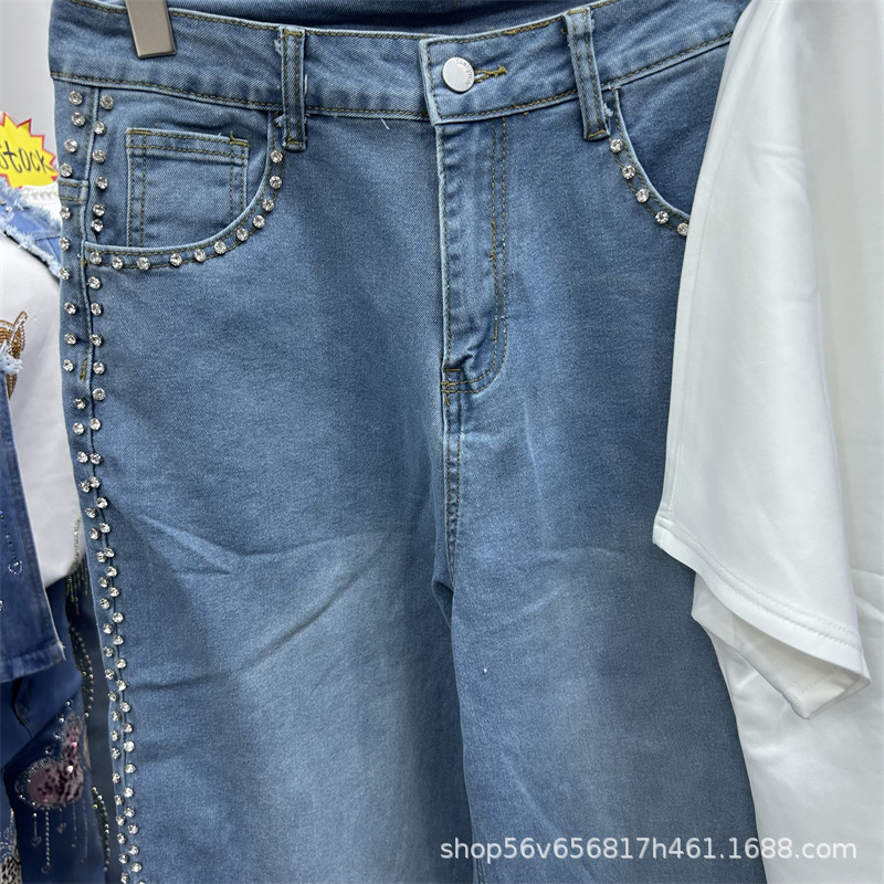 새로운 봄 여름 루즈핏 여성 투피스 세트 자수 나비 화 - Embroidery Jeans 리뷰 및 가격