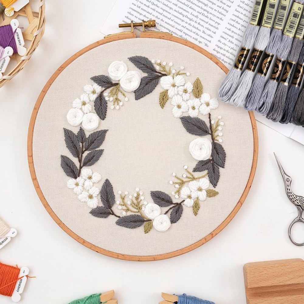 8 Skeins 70 야드 회색 우정 팔찌 문자열 자수 - Embroidery Thread 리뷰 및 가격