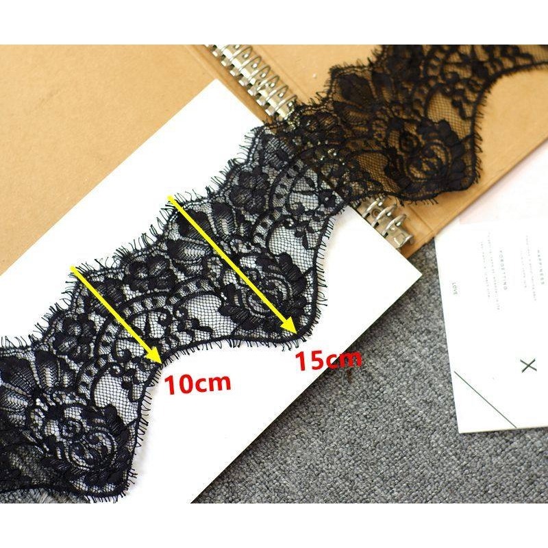15CM 폭, 뉴 웨이브 엣지 본 라인 속눈썹 레이스  - Embroidery Veil 리뷰 및 가격