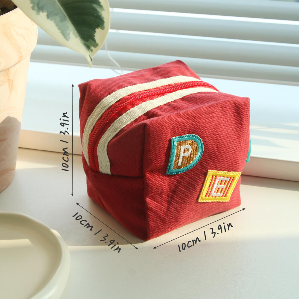 맞춤형 자수 이니셜 캔버스 미니 지퍼 파우치 작은 동전 - Embroidery Patch 리뷰 및 가격