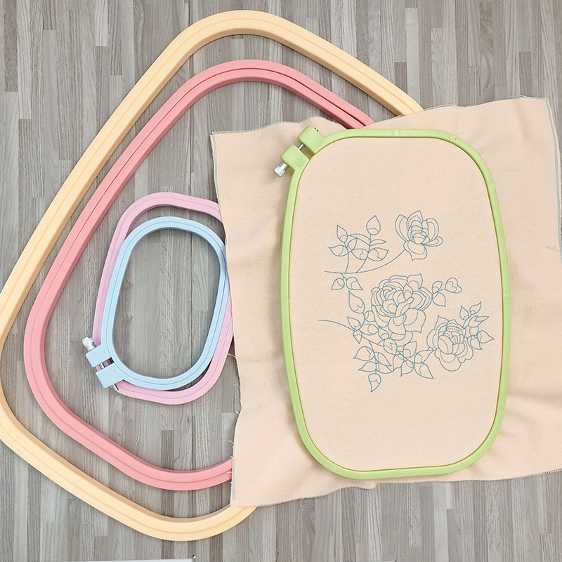 무작위 컬러 스퀘어 서클 핸드 바느질 액세서리 조정 가 - Embroidery Hoop Square 리뷰 및 가격