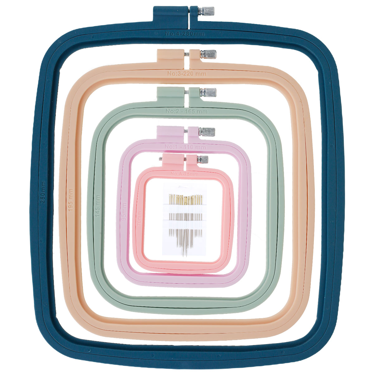 4/5Pcs 16 바늘과 사각형 자수 고리 플라스틱 자 - Embroidery Hoop Square 리뷰 및 가격