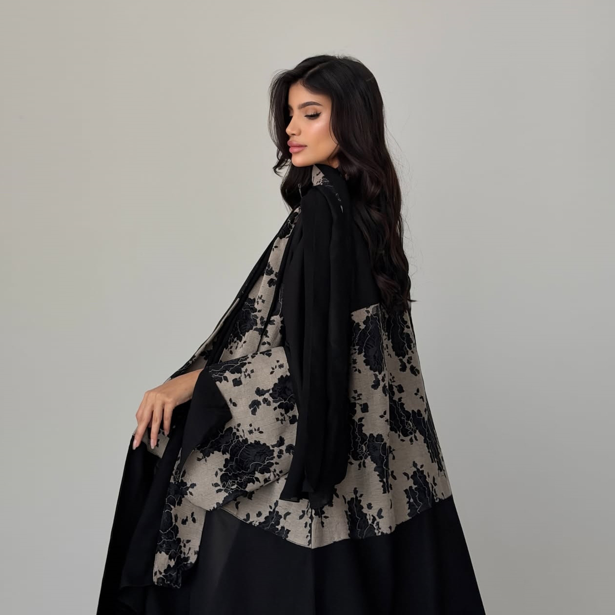 여성 이드 아바야 히잡 2피스 세트 레이스 오픈 드레스 - Embroidery Kaftan 리뷰 및 가격