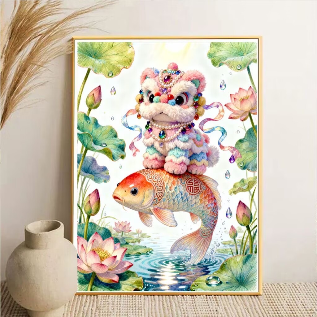 9CT 11CT DIY 크로스 스티치 키트 물고기 사자 - Embroidery Tas 리뷰 및 가격