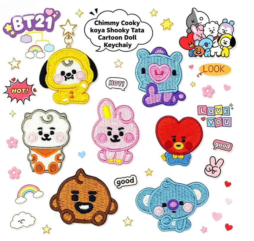 라인프렌즈 BT21 모든 캐릭터 자수 자가 접착 패치, - Embroidery Patch 리뷰 및 가격