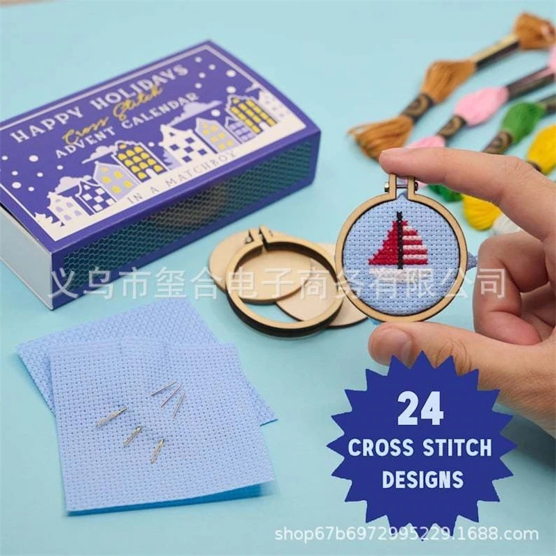 24일 카운트다운 크로스 스티치 어드벤트 캘린더 DIY - Embroidery Floss 리뷰 및 가격