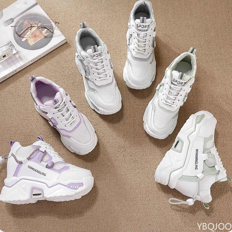 작은 사이즈 봄 가을 유행 두꺼운 밑창 키높이 여성 신 - Embroidery Cotton 리뷰 및 가격