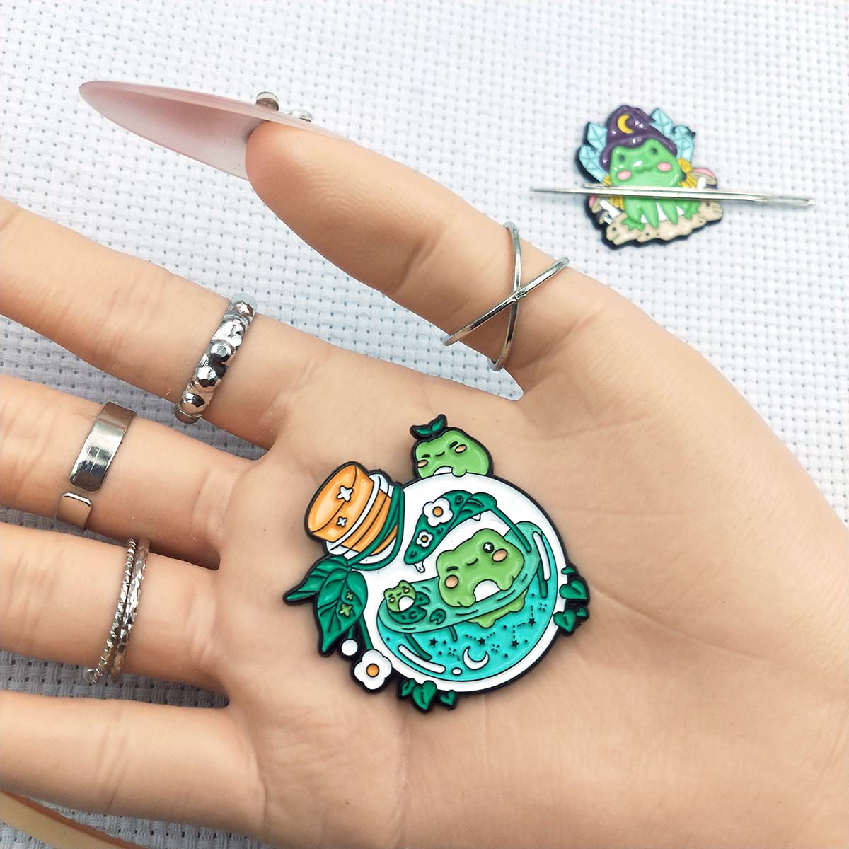 자석 개구리 바늘꽂이, 귀여운 동물 바늘 보관함 (자수 - Embroidery Hoop Square 리뷰 및 가격