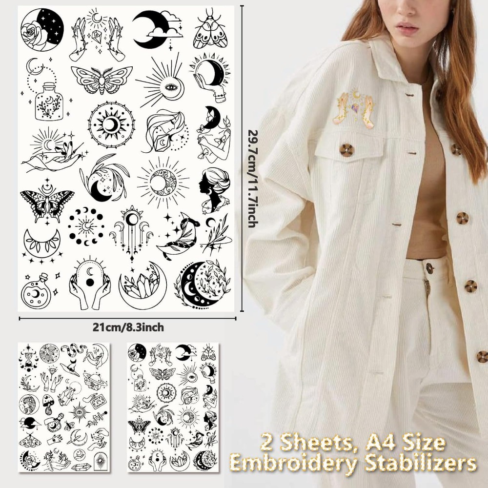 51Pcs Boho Moon Sun 수용성 자수 안정제 - Embroidery Thread 리뷰 및 가격