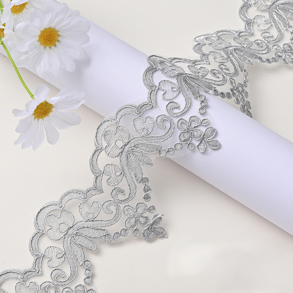 1야드 자수 레이스 트림 웨딩 드레스 베일 스팽글 레이 - Embroidery Veil 리뷰 및 가격